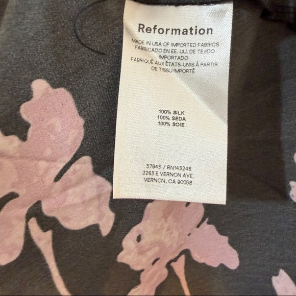 NWT Reformation Jeany Silk Halter Maxi Dress Gown in Night Iris Floral - Picture 8 of 9